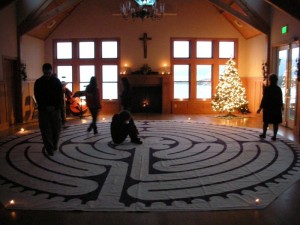 The indoor Labyrinth walk at Emmanuel Parish Hall, Dec. 2009