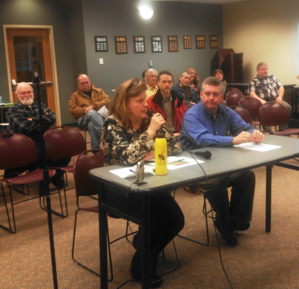 Solid Waste Transfer on Orcas will continue as planned, the County Council was told today.  Pictured at left are Sam, and Frank Mulcahy, County Public Works Director, with Mark DeTray in the red jacket behind them