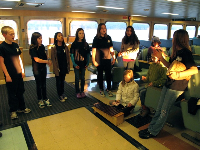 choir on ferry 2013