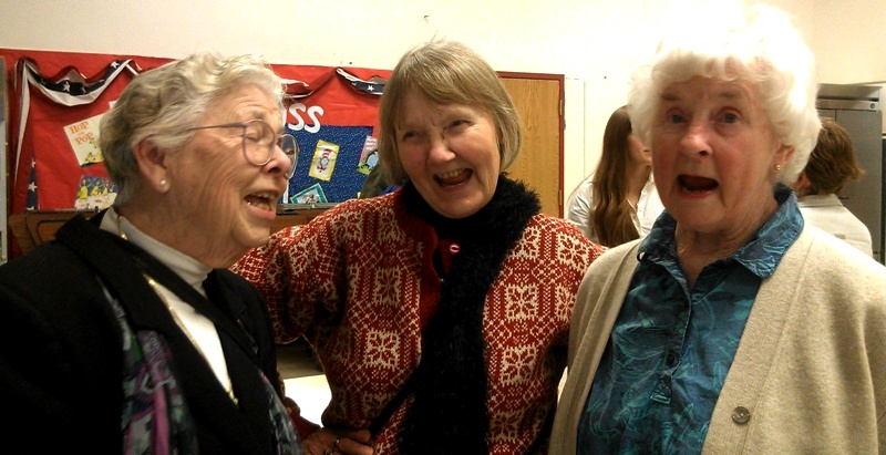 The love of singing and music comes through as the women, who have played and sung with the Community Band, the Orcas Choral Society and the Music Advocacy Group for years, burst into song.