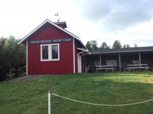 Orcas Yacht Club's new storage building.