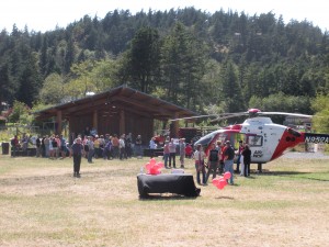 Airlift Northwest visited the Village Green on Thursday afternoon for tours—not for an emergency.