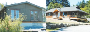 Two recently moved OPAL recycled houses.