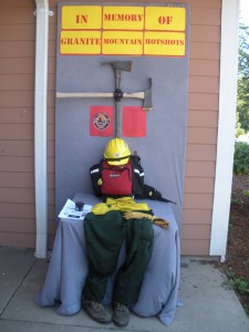 Memorial at OIFR for fallen firefighters.