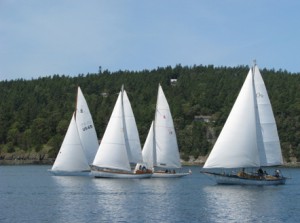 Wooden boats of all sizes attend the Rendezvous, from rowboats to motor launches, and daysailers to historic tall ships.