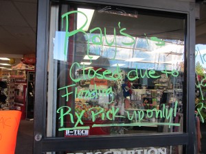 Sign on the door at Ray's speaks volumes. Photo: Lin McNulty