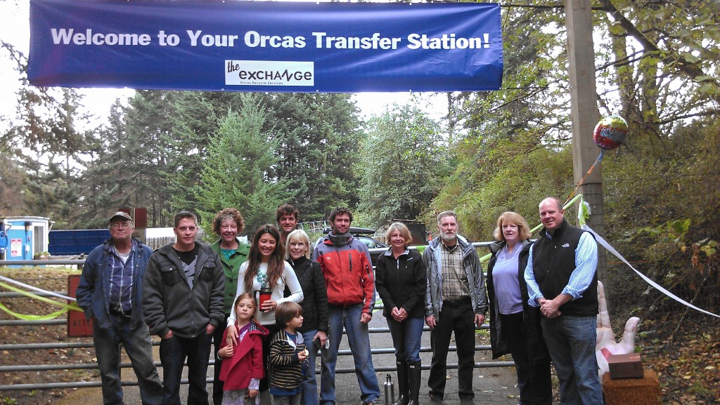 Friends, supporters and the future await Orcas Recycling Services opening of the Transfer Station, Thursday, Sept. 5, 2013. Photo by Margie Doyle