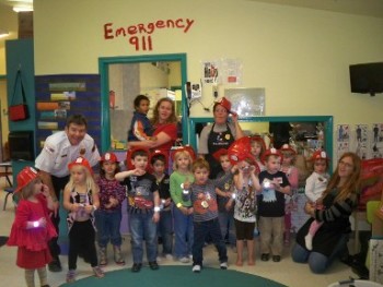 Preschooler and others at the Kaleidoscope Childcare Center