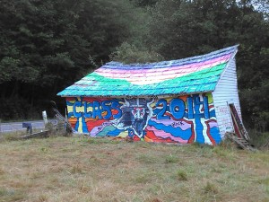 The Class of 2014 makes a colorful statement after painting the iconic "Senior Barn" on Orcas Road, which greets all visitors and warms the hearts of locals. Photo: Margie Doyle