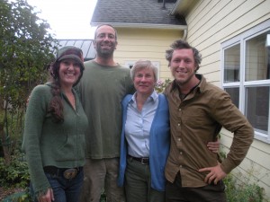 In the photo: From left to right, Zanetha Mattise (Contract Membership Coordinator), Ken Katz (VP of the board), Lisa Byers (President of the Board), and Learner Limbach (Board member & general manger of the co-op). Not pictured are board members John Dey, Marta Nielson, and Jonathan Wolfson.