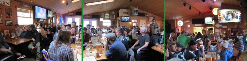 Seahawks fans doing their best to break the noise record. Photo: Lin McNulty