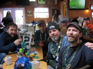 Hawks fans began to gather long before the game at The Lower Tavern. Photo: Lin McNulty