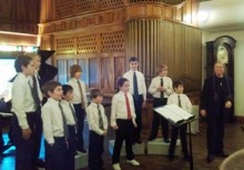 The Orcas Boy Choir in performance at the Moran Mansion, Rosario Resort, November 2013