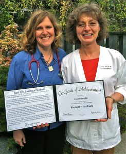 Dr. Camille Fleming (left) and Carol Boring, RN