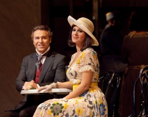 Angela Gheorghiu as Magda and Roberto Alagna as Ruggero in Puccini's "La Rondine." Photo: Ken Howard/Metropolitan Opera Taken during the dress rehearsal on December 29, 2008 at the Metropolitan Opera in New York City.