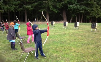 Archery -- one of the many treats of the Orkila Fall Fest