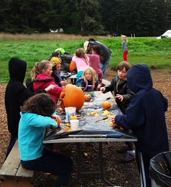 Pumpkin Carving -- an Orkila Fall Fest tradition!