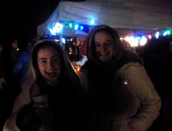 Orcas kids Madeleine and Jo light up the dark night with their beautiful smiles and twinkling eyes