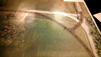 Proposed Orcas Road and Nordstrom Lane curve, looking south