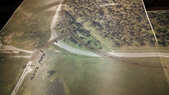 Proposed Orcas Road and Swan Road curve, looking west