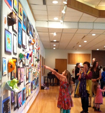 Students proudly display their art in the annual Student Art Show at Orcas Center