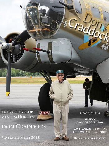 Honor WWII Pilot Don Craddock in Friday Harbor next Saturday