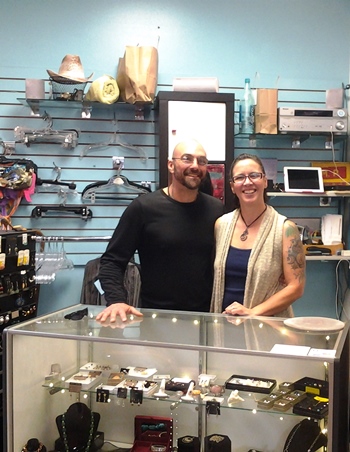 Misty Cruz and Josh at the new consignment store, Mr. & Miscellaneous