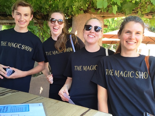 The Magic Show-- from Left, Matthew Laslo, Madie Jane West, Virginia Sides and Maria Bullock