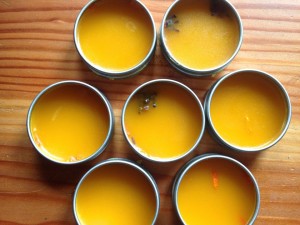 The finished product - soothing, healing calendula salve