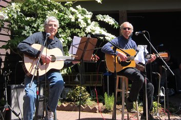 Marc Cohen, left, and Carl Burger at the ready for this Sunday's concert