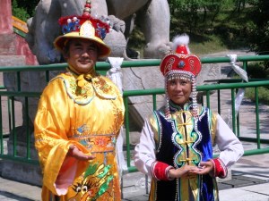 Nancy and Robert leading a storytelling tour in China