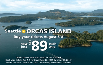 Orcas Islanders win bargain airfares