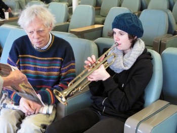 Martin Lund, teaching the kids music on the ferry