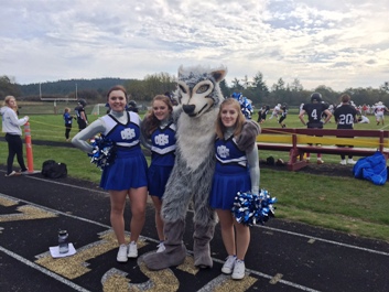 Cheerleaders at the Saturday game on Lopez