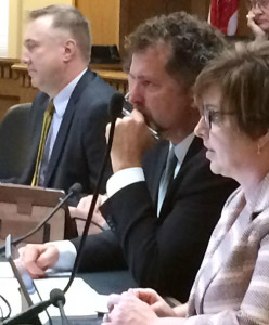 CAPTION: Sen. Kevin Ranker testifies during a committee hearing today on Senate Bill 6418, his legislation to update and improve protections from oil spills. 