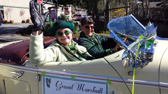 Patty Monaco leads the St. Patrick's Day Parade