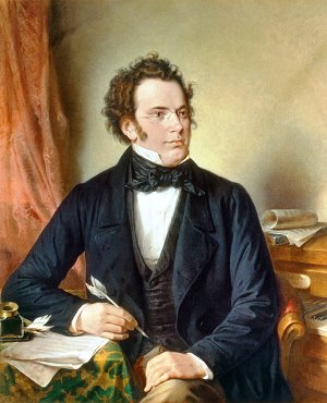 Schubert at desk