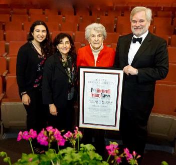 From left, Sophie Parker, Aloysia Friedmann, Laila Storch and Roger Freeman at performance of Alois Storch's "Missa Solemnis"