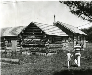 alex jackson cabin with man and boy