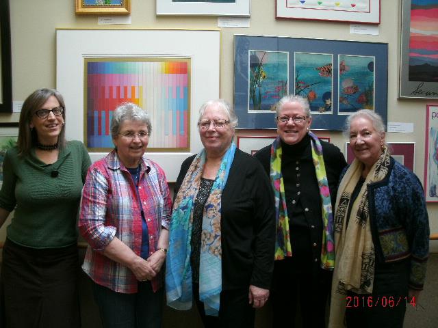 Artists at the Senior Center promote the July 9 auction