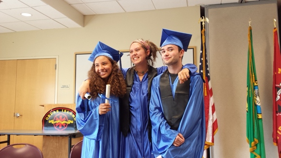 OASIS graduates from left, Ashanti Ellyson, Zonia Darnell and Danny Hodges