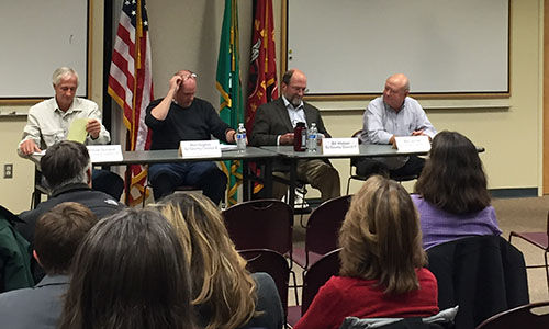 County council candidates from left : Michael Durland, Rick Hughes, Bill Watson and Bob Jarman