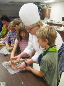 Christina Orchid helps kids make pumpkin tarts