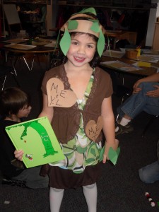 Emma O'Neal as her favorite book character, "The Giving Tree"