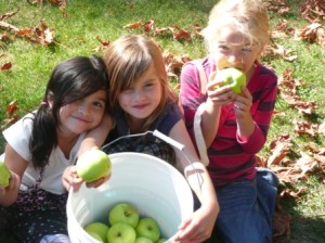 Farm to Cafeteria kids go apple picking