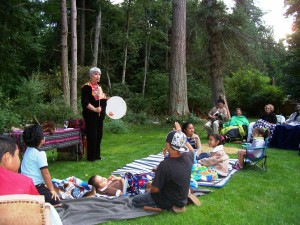 Olga Loya engages the audience with her stories.