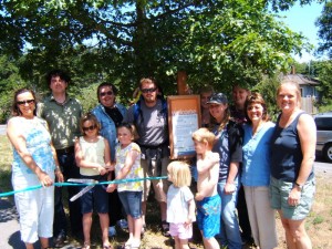 Young islanders celebrate the opening of the Early Learning Trail along North Beach Road.