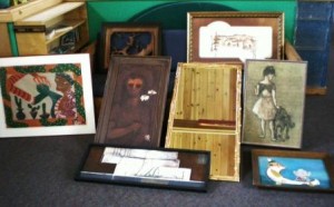 A selection from the many pieces of artwork that will be auctioned at the Funhouse, beginning this Friday afternoon.