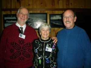 From left, Bill Buchan, Margot Shaw and Tom Welch at the Orcas Island Historical Society and Museum Annual Dinner and Holiday Party