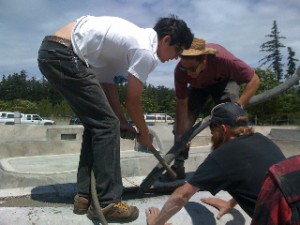 Some of the community members making the Skate Park even better